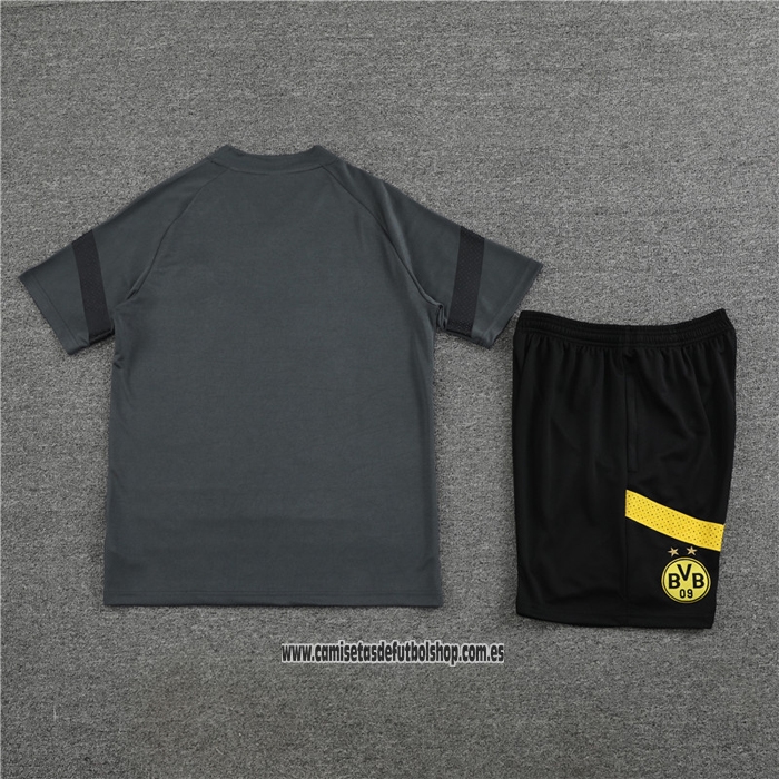 Chandal del Borussia Dortmund 22-23 Manga Corta Gris - Pantalon Corto